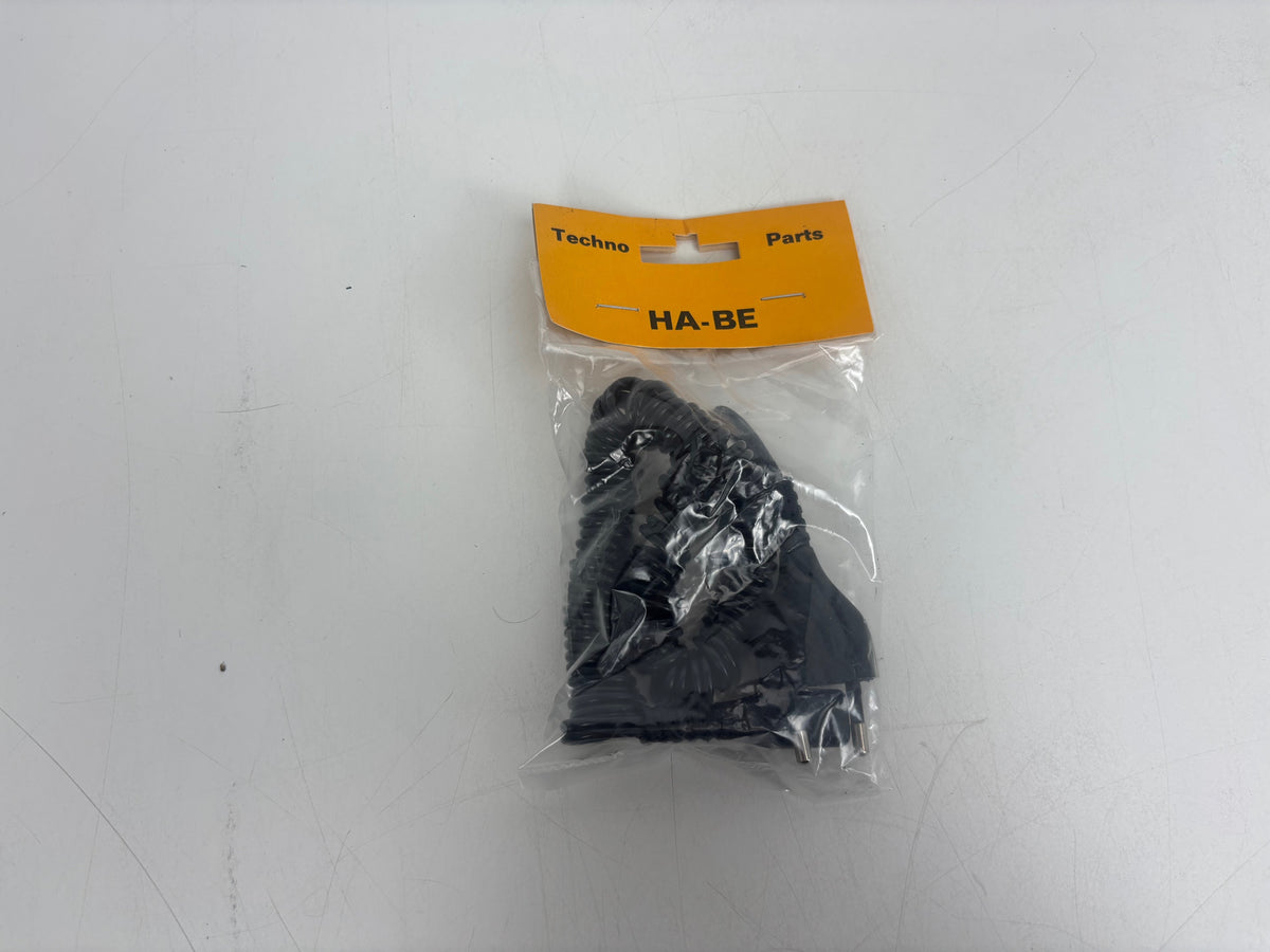 Shaver Power Cable - 2-Pin - Coiled - 1.5 m - HA-BE Techno Parts