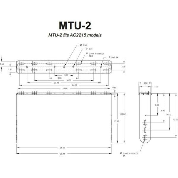 JBL MTU-2 U-Bracket (Black)