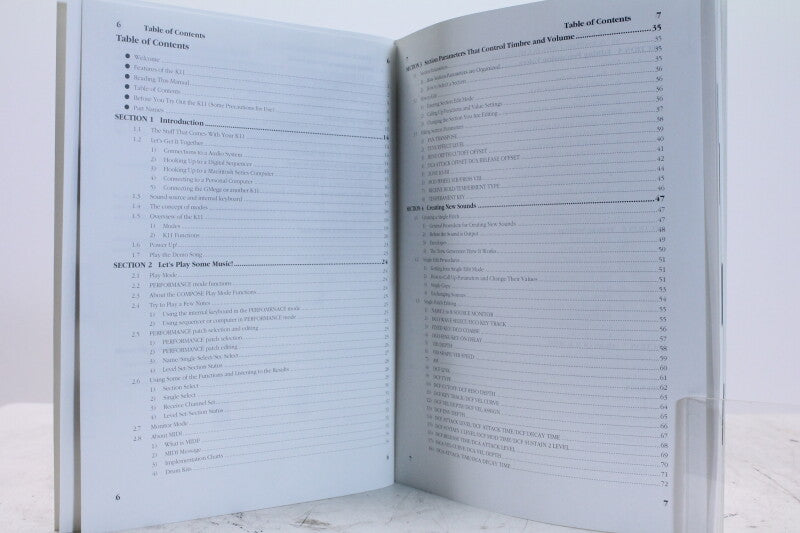 Kawai K11 Synthesizer Owners Manual andWave List