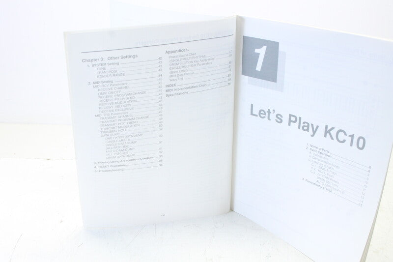 Kawai Spectra KC10 Owners Manual