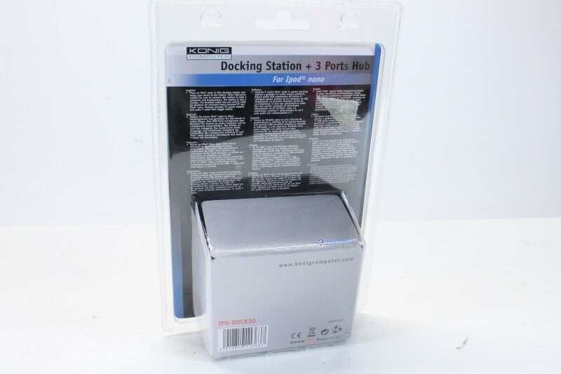 König Electronic IPD-DOCK30 - Ipod Nano Docking Station + 3 USB Ports Hub