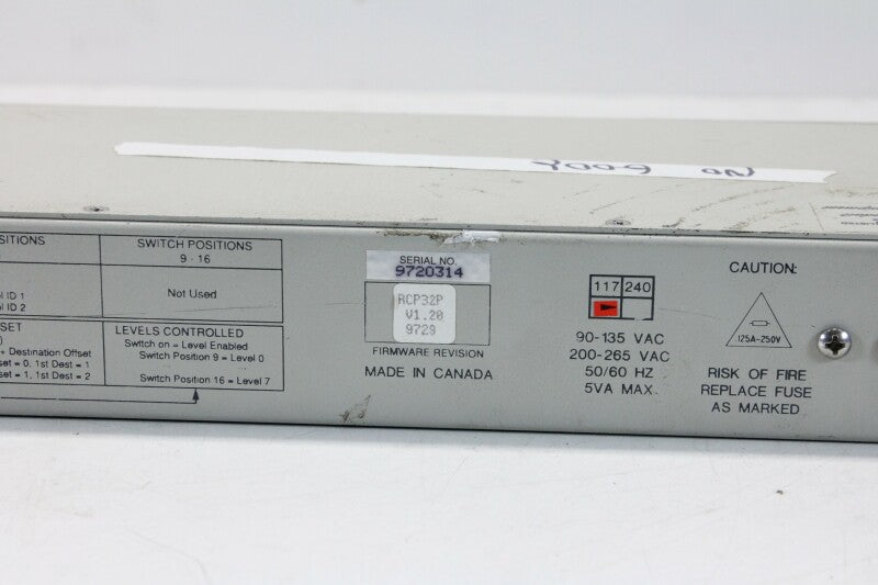 Leitch 16X1P Routing Switcher