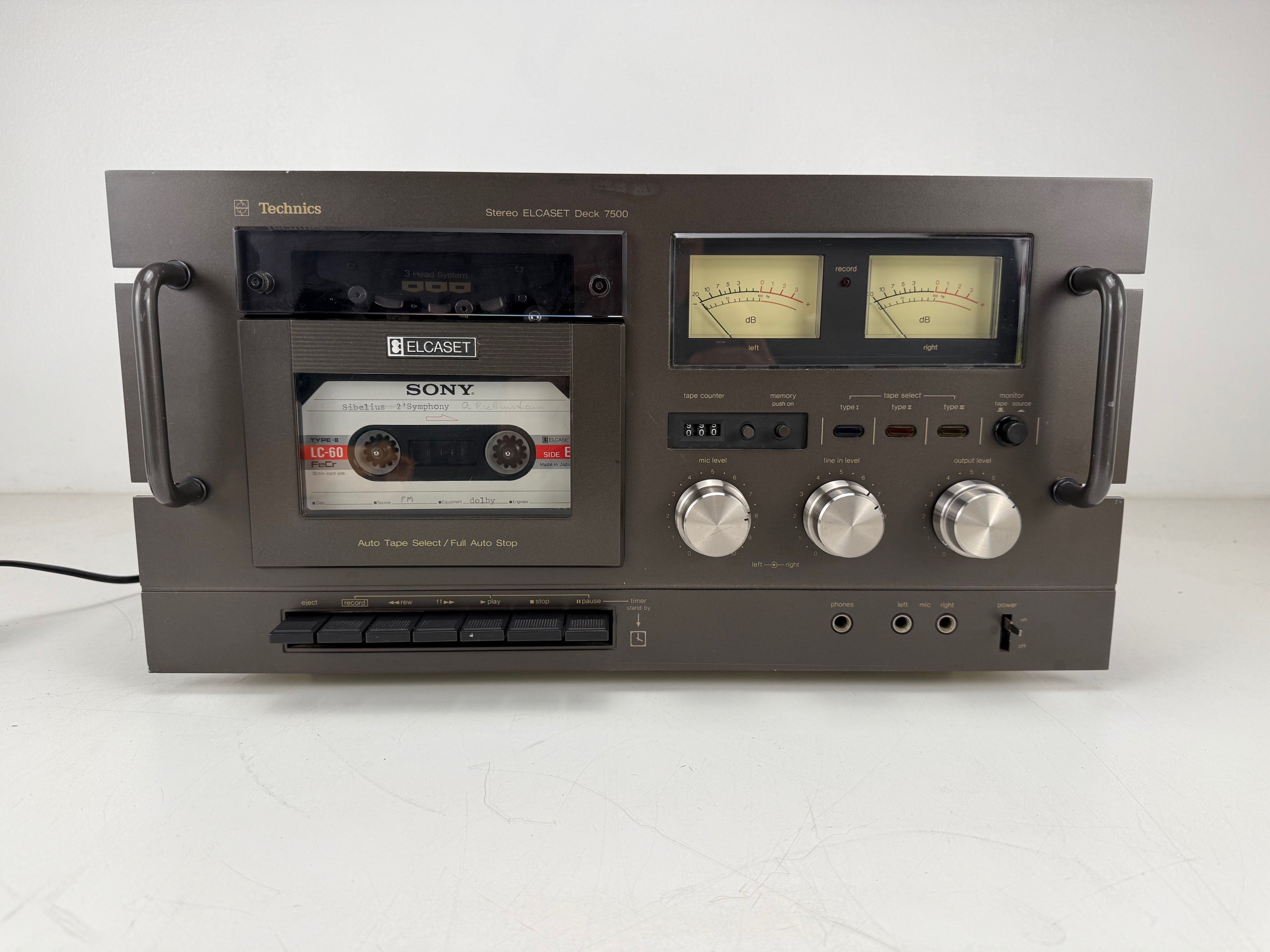 Technics RS-7500US 3-kops stereo Elcaset cassettedeck - Onderhoud/kalibratie uitgevoerd