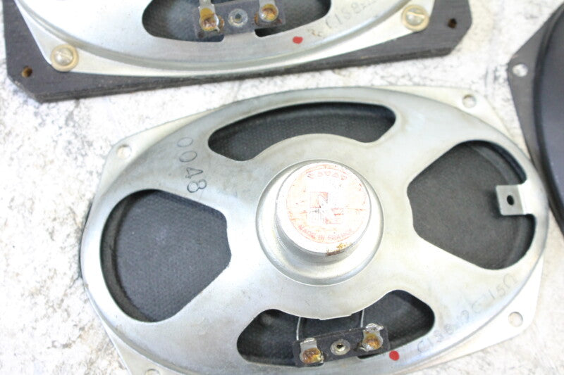 Lot of oval Audax speakers with 2 amplifier units