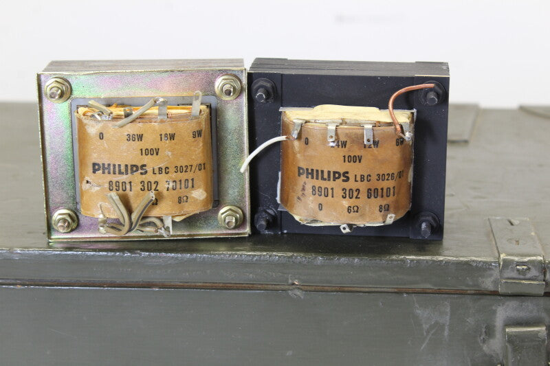 Miscellaneous Old Army Chest full of Radio Tubes and Transformers