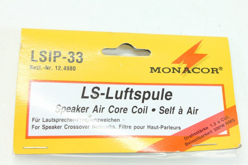 Monacor LSIP-33 Speaker Air Core Coil - NOS (No.1)