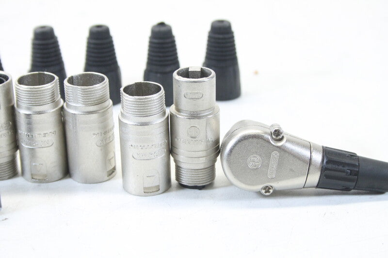 Neutrik Lot of 6 Male XLR plugs and other parts