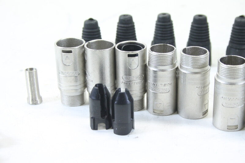 Neutrik Lot of 6 Male XLR plugs and other parts