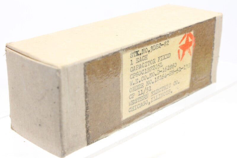 Western Electric New Old Stock Oil Cap - D 162860 Cond 2 MF 600V DC from 1951