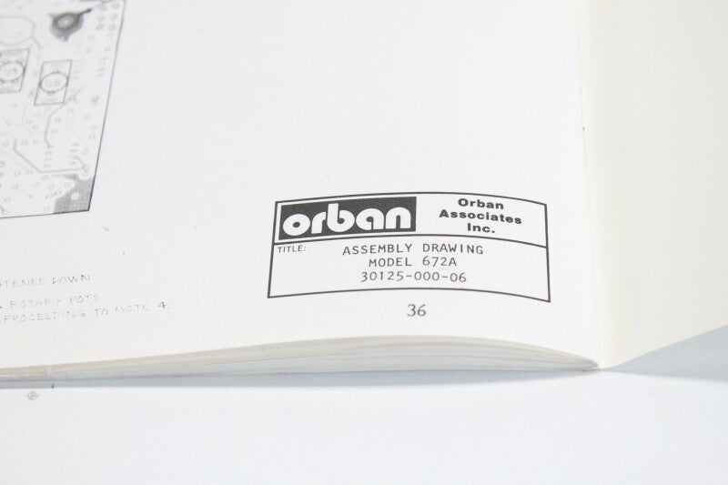 Orban 672A Equalizer - Operating Manual