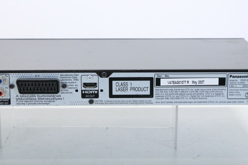 Panasonic DVD-S53 - DVD/CD Player