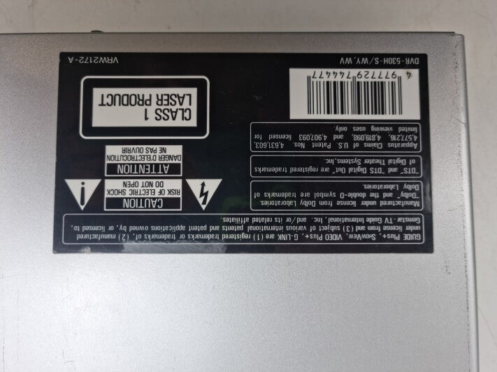 Pioneer DVR-530H DVD Recorder - With original manual and remote control