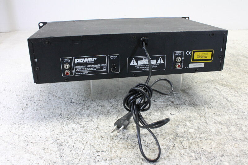 Power Acoustics ADJ-500SE - Twin DJ CD player