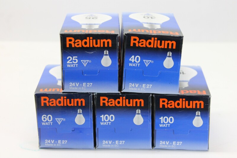Radium 24V E27 - Various Watts - lot of 5 (No.1)