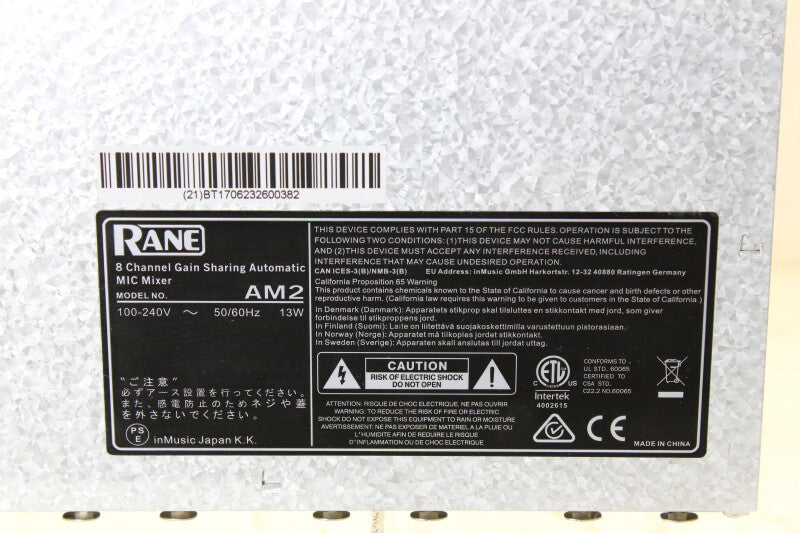 Rane AM2 8 Channel Automixer
