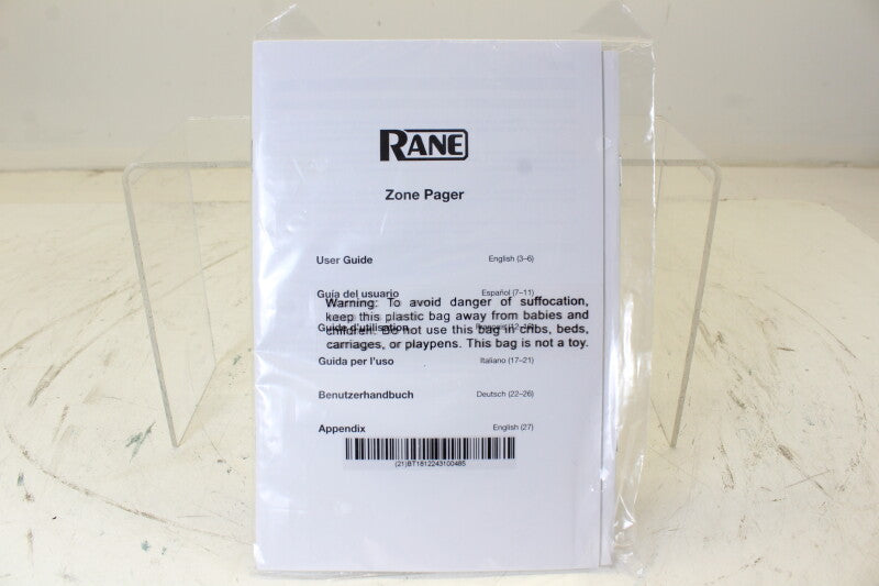 Rane Zone Pager Tabletop 6 channel paging station