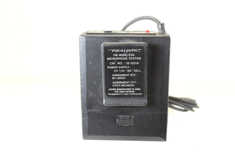 Realistic FM Wireless Microphone System transmitter With Mic