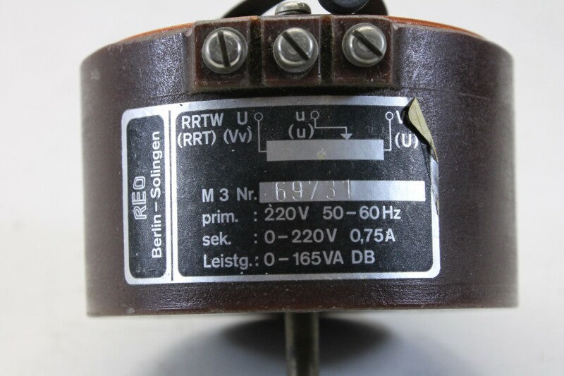 REO RRTW REOVAR M3 Autotransformer/Variac (No.1)