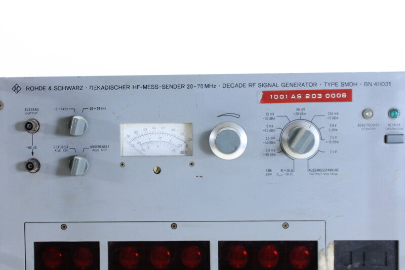 Rohde & Schwarz Dekadischer HF-MESS-SENDER 20-70mhz - RF Signal Generator