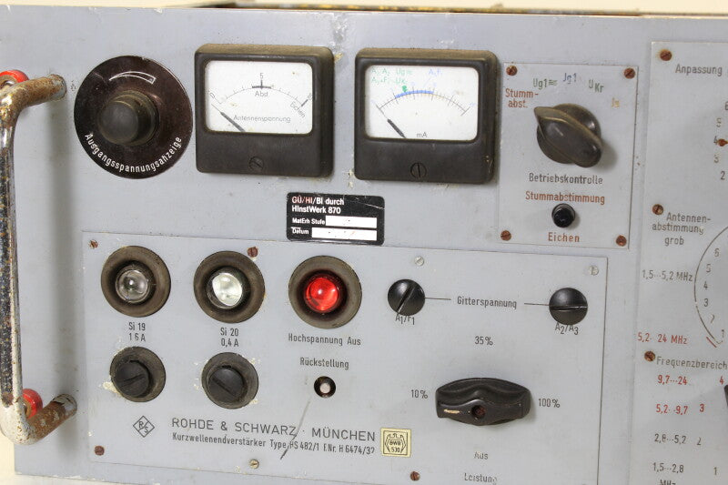 Rohde & Schwarz Shortwave transmitter 100 watts HS 482/1