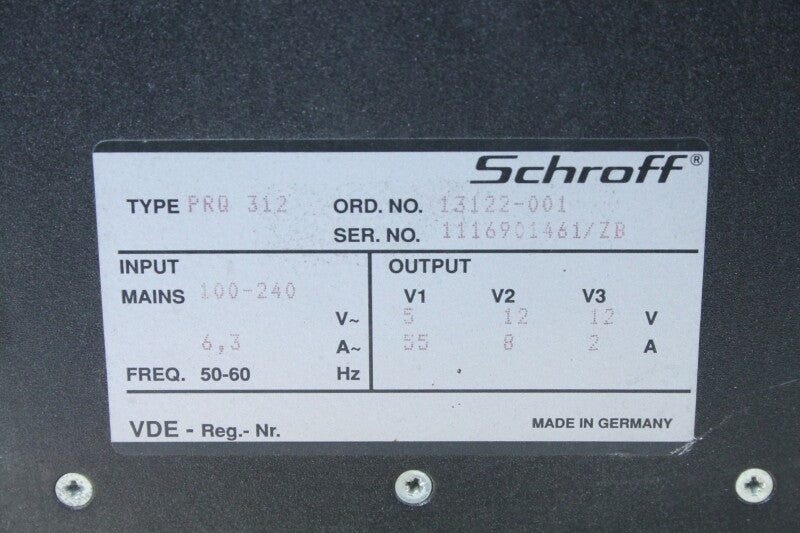 Schroff Europac PRQ 312 Power Supply