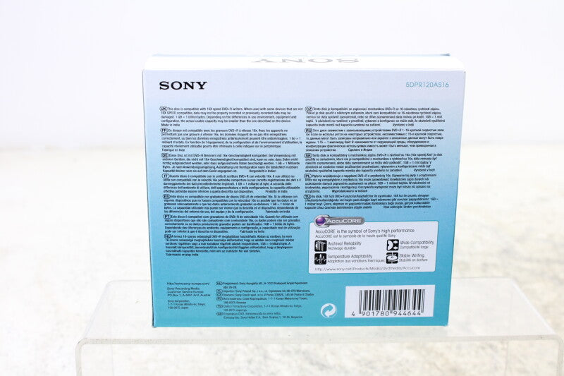 Sony DVD+R recordable 4.7gb 120min in jewelcase 5pack NEW/UNUSED