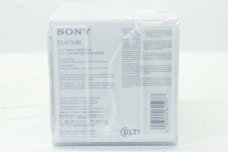 Sony DL4TK88 - 80Gb DLT tape IV - 1/2 Inch Data Cartridge, Box with 5 Pieces