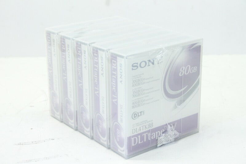 Sony DL4TK88 - 80Gb DLT tape IV - 1/2 Inch Data Cartridge, Box with 5 Pieces