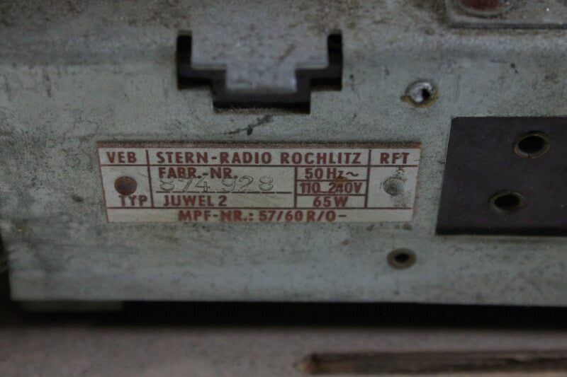 Stern-Radio Sonneberg Juwel 2 vintage tube radio 1957–1959