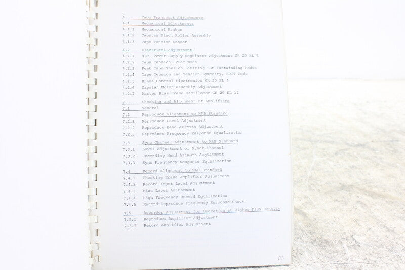 Studer A80 VU service manual chapter 4&7 (No.3)