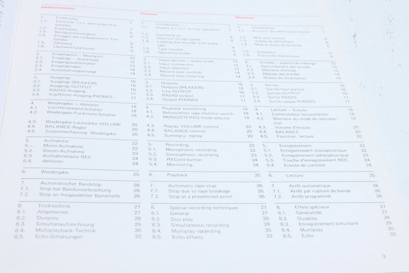 Studer Revox A77 Operating Instructions Manual