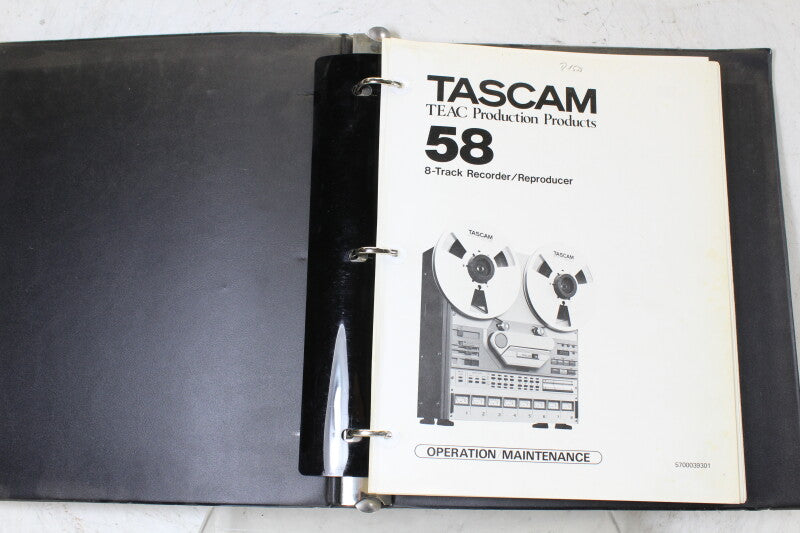 Tascam 58 Operation and Maintenance Manual (No.2)