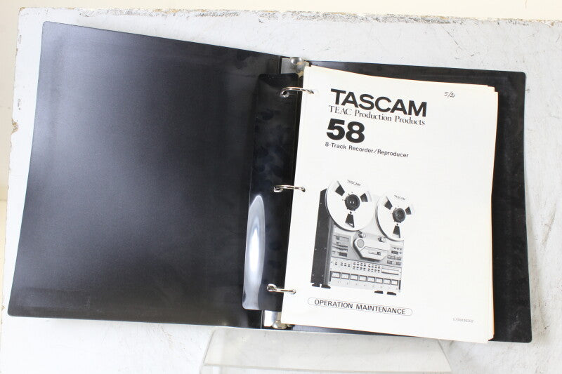 Tascam 58 Operation and Maintenance Manual