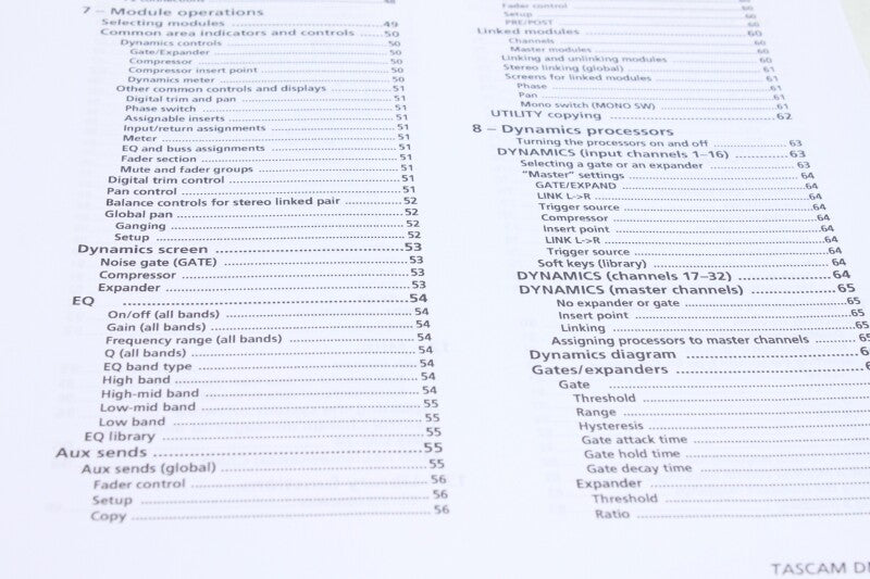 Tascam DM24 Digital Mixing Console manual