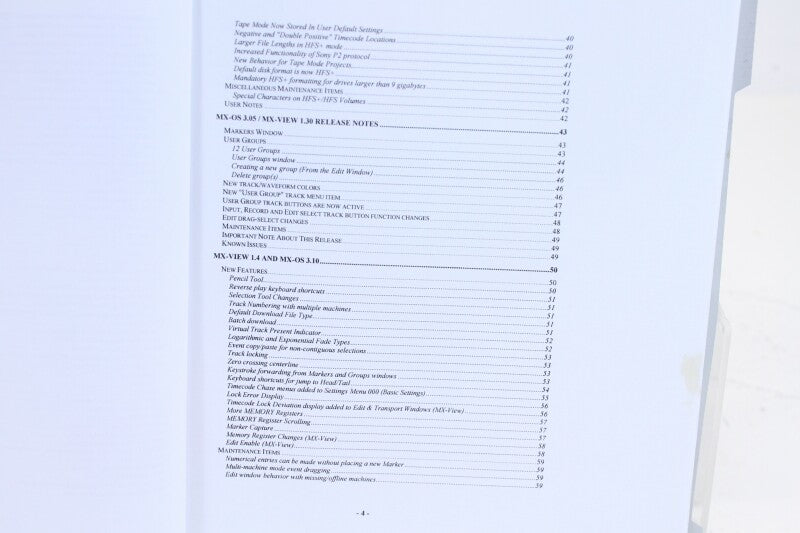 Tascam MX-2424 24bit 24 track hd recorder technical updates manual