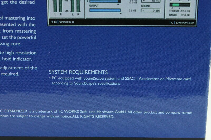 TC Electronic TC Works - TC Dynamizer for Soundscape in Original Box