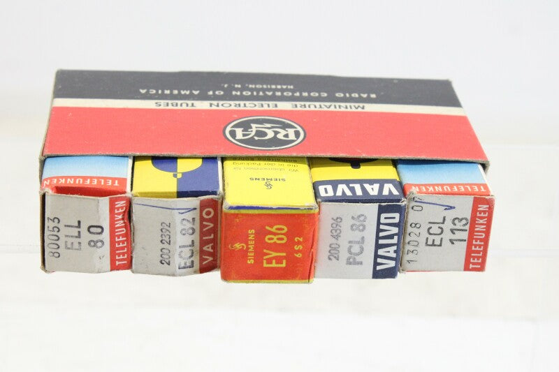 Telefunken Lot with 5 Vintage Tubes of different types/brands (No.7)