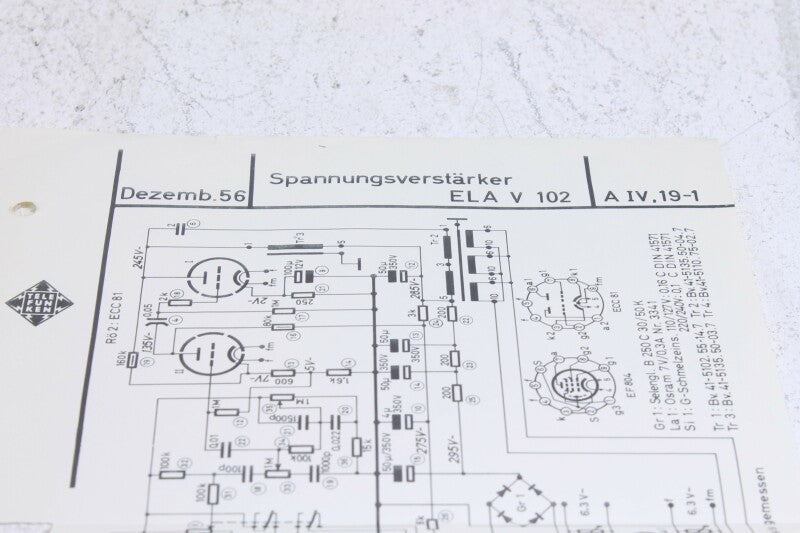 Telefunken Original V102 Schematics