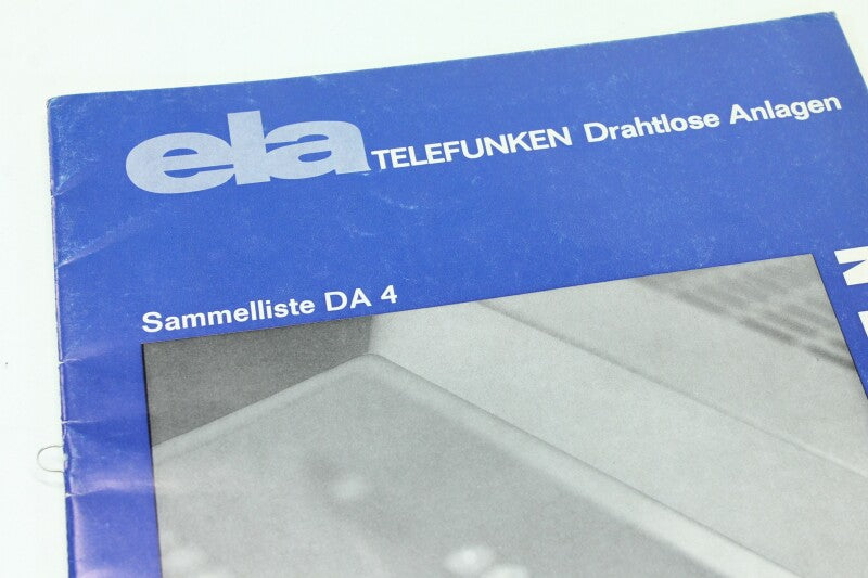 Telefunken SM1008 and Sammelliste DA4 Informative booklets