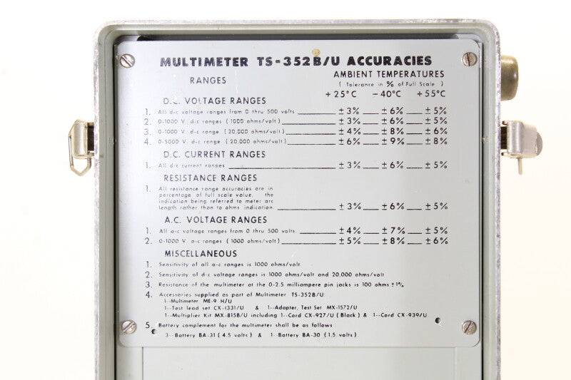 Bridge Electronics TS 352 B/U Vintage Multimeter