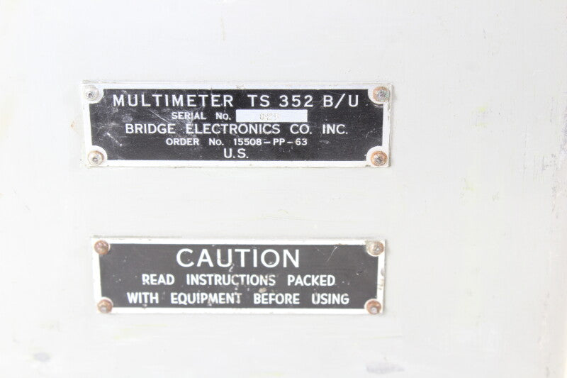 Bridge Electronics TS 352 B/U Vintage Multimeter
