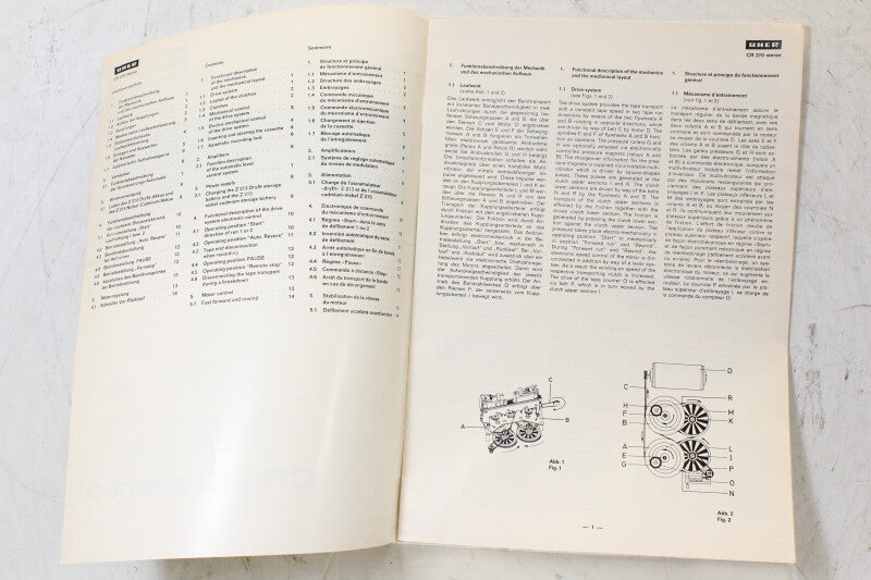 Uher CR210 Stereo Cassette Recorder Service Manual (No.2)