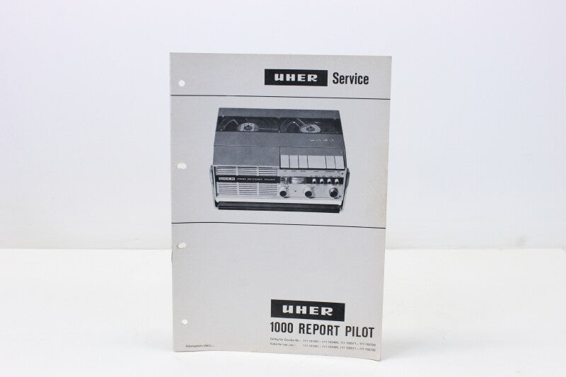 Uher Uher 1000 Report Pilot - Service Instruction Manual
