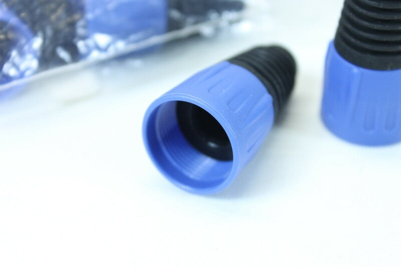 Unknown Lot of 10 XLR Sockets With Blue colored Boots