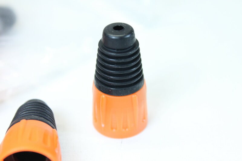 Unknown Lot of 10 XLR Sockets With Orange colored Boots