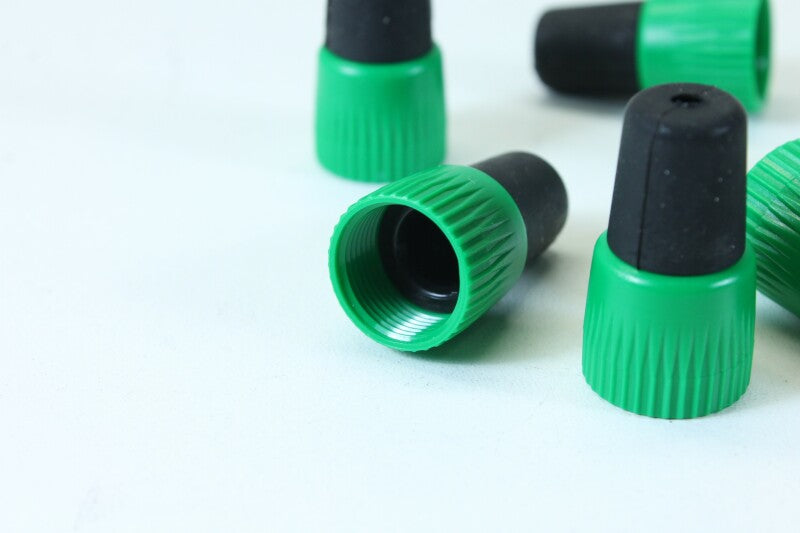 Unknown Lot of 6 Jack Sockets with Green Colored Boots