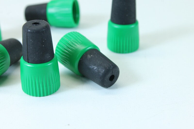Unknown Lot of 6 Jack Sockets with Green Colored Boots