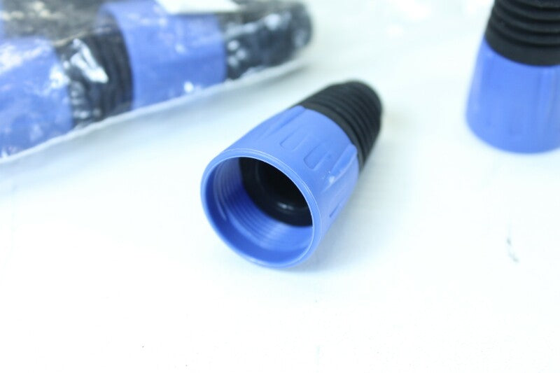 Unknown Lot of 8 XLR Sockets With Blue colored Boots