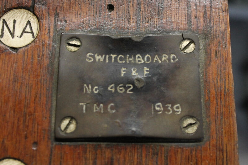 Unknown Telephone Manufacturing Company Switchboard "F&F"