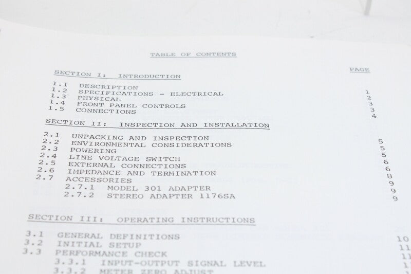 Urei 1176 LN operating instructions